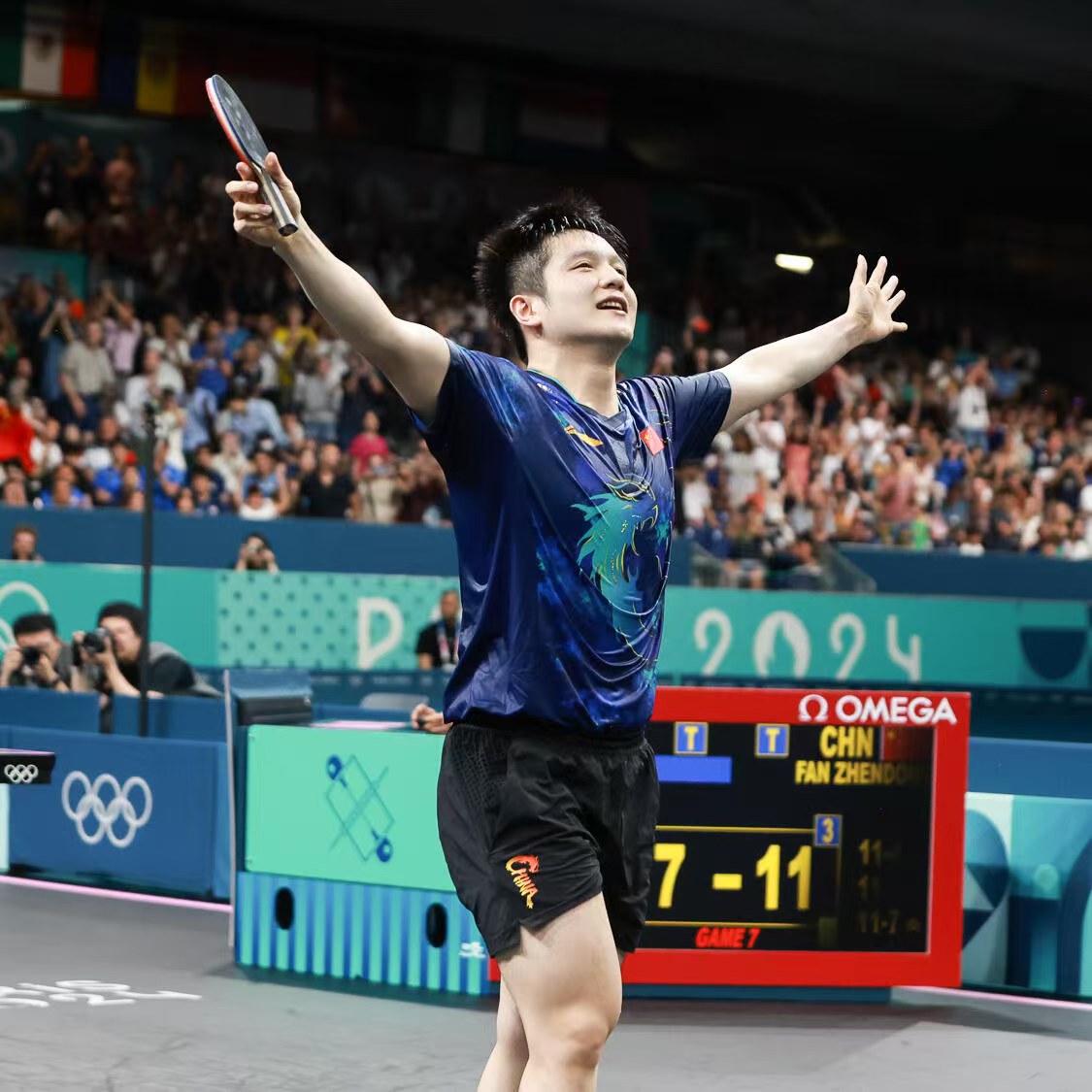 包含中国乒乓球队强势英国乒乓球队，马龙送出助攻的词条